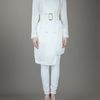 Comme Des Garçons Adjustable Hem Trench Coat in White - Lyst