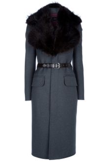 DSquared2 Raccoon Fur Collar Coat - Lyst