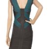 Hervé Léger ColorBlock Bandage Dress in Blue - Lyst