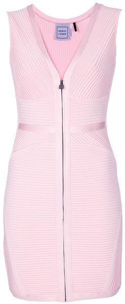 Hervé Léger Stretch Sleeveless Dress - Lyst