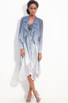 Komarov Beaded Pleated Charmeuse Dress & Jacket - Lyst
