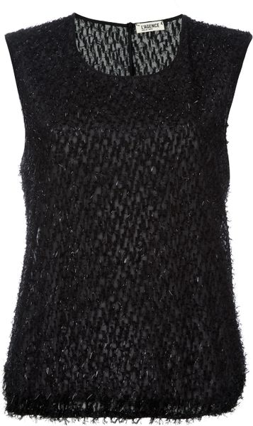 L'agence Vest Top in Black - Lyst