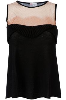 RED Valentino Ruffle Detail Top - Lyst