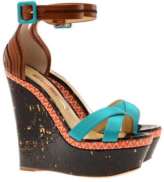 Rupert Sanderson Contrasting Platform Wedges - Lyst