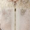 Tory Burch Shearling Gilet in Beige - Lyst