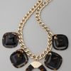 Tory Burch Resin Square Necklace in Gold - Lyst