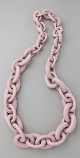 Tory Burch Resin Chain Necklace in Pink (rose) - Lyst