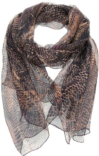Yves Saint Laurent Python Print Scarf - Lyst