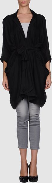 Diane Von Furstenberg Full Length Jacket in Black - Lyst