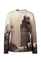 Akris Smoke Wool Top