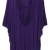Cut25 Cowl Neck Batwing Jersey Top in Purple - Lyst