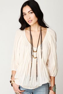 Free People Fp One City Peasant Blouse - Lyst