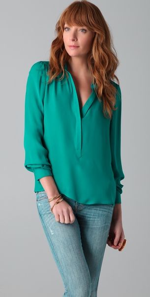 Haute Hippie Collared Blouse - Lyst