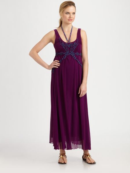 Jean Paul Gaultier Maxi Dress in Purple - Lyst