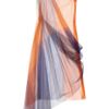 Jil Sander Colorblock Tulle Dress in Orange - Lyst