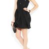 Lanvin Embroidered Bubbleskirt Crepe Dress in Black - Lyst