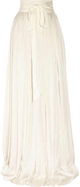 Lanvin Draped Satin Maxi Skirt - Lyst