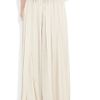 Lanvin Draped Satin Maxi Skirt in Beige (ivory) - Lyst