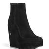 Laurence Dacade Black Suede Platform Booties in Black - Lyst