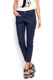 Mango Cropped Trousers - Lyst