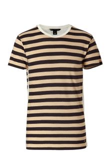 Marc By Marc Jacobs Washed Ink and Beige Oscar Striped T-shirt - Lyst