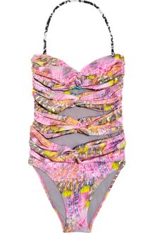 Matthew Williamson Printed Cutout Swimsuit - Lyst