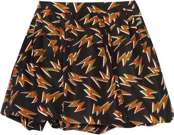 Miu Miu Printed Silk-faille Bubble Skirt - Lyst