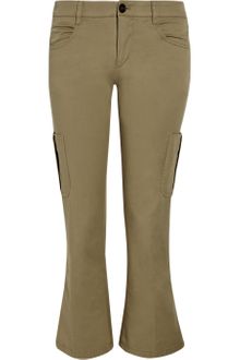 Miu Miu Cotton-blend Twill Cropped Cargo Pants - Lyst