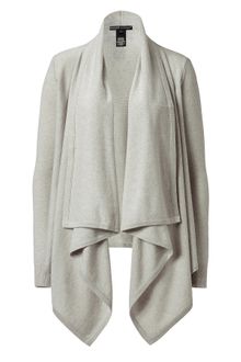 Ralph Lauren Pearl Grey Mélange Wrap Cardigan - Lyst