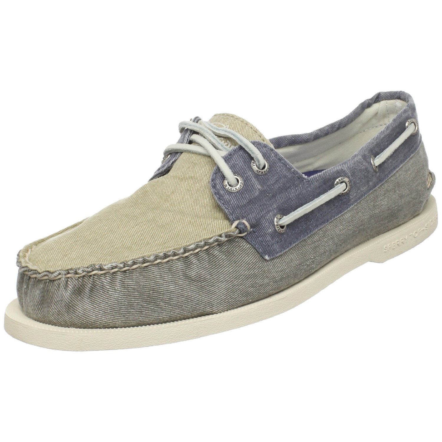 Sperry Topsider Mens A O Salt Wash Canvas Boat Shoe in Green for Men