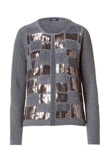 Steffen Schraut Flannel Beaded Square Cardigan - Lyst