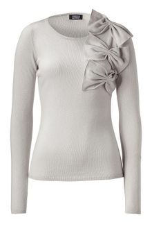Steffen Schraut Powder Triple Bow Crew Neck Pullover - Lyst
