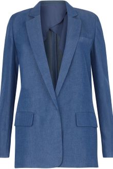 Acne Blake Soft Denim Long Blazer - Lyst