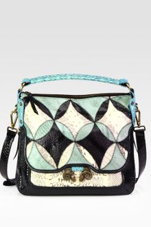 Derek Lam Small Anthea Snake-Embossed Leather Shoulder Bag - Lyst