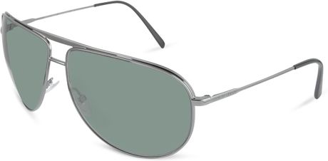 Giorgio Armani Chrome Metal Aviators in Green for Men - Lyst