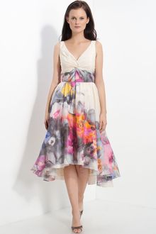 Lela Rose Floral Print Dress - Lyst