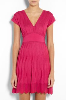M Missoni Wave Knit V Neck Dress - Lyst