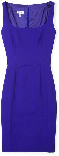  Blue Crepe Pencil Dress 