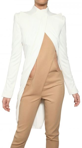 Mugler Viscose Jersey Jacket in White - Lyst