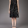 Oscar De La Renta Strapless Sequined Dress in Black - Lyst