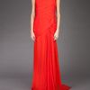 Oscar De La Renta Oneshoulder Gown in Red - Lyst