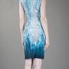 Roberto Cavalli Brooch Detail Dress in Blue - Lyst