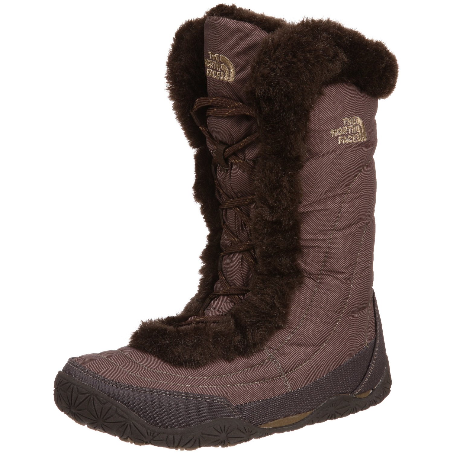 The North Face The North Face Womens Nuptse Faux Fur Iv Boot in Brown