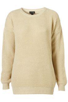 Topshop Knitted Textured Grunge Jumper - Lyst