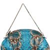 Zagliani New Greta Pyton Shoulder Bag in Blue (turquoise) - Lyst