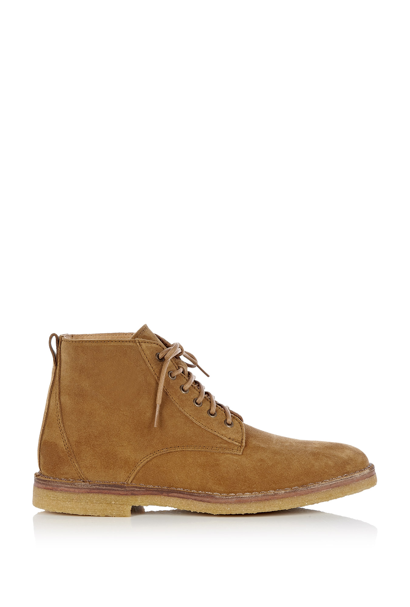 A.p.c. Tobacco Suede Crepe Sole Desert Boots in Brown for Men (tobacco