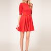 Asos Collection Asos Petite Exclusive Cross Back Skater Dress in Blue (navy) - Lyst