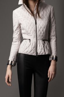 Burberry Quilt Zip Front Jacket - Lyst