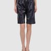 Celine Leather Trousers in Blue - Lyst