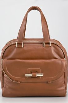 Jimmy Choo Justine Leather Satchel, Large - Lyst